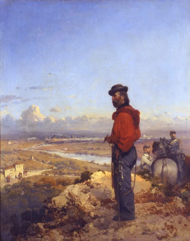 Garibaldi on the heights of Sant'Angelo near Capua (1862). Gallerie di Piazza Scala, Milan